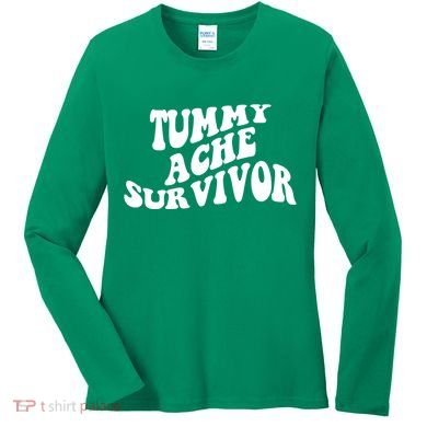 Tummy Ache Survivor Retro Women's Long Sleeve Shirt