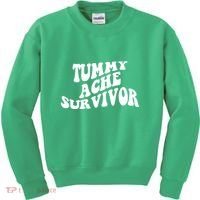 Tummy Ache Survivor Retro Kids Sweatshirt thumb 0