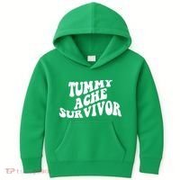 Tummy Ache Survivor Retro Kids Hoodie thumb 0
