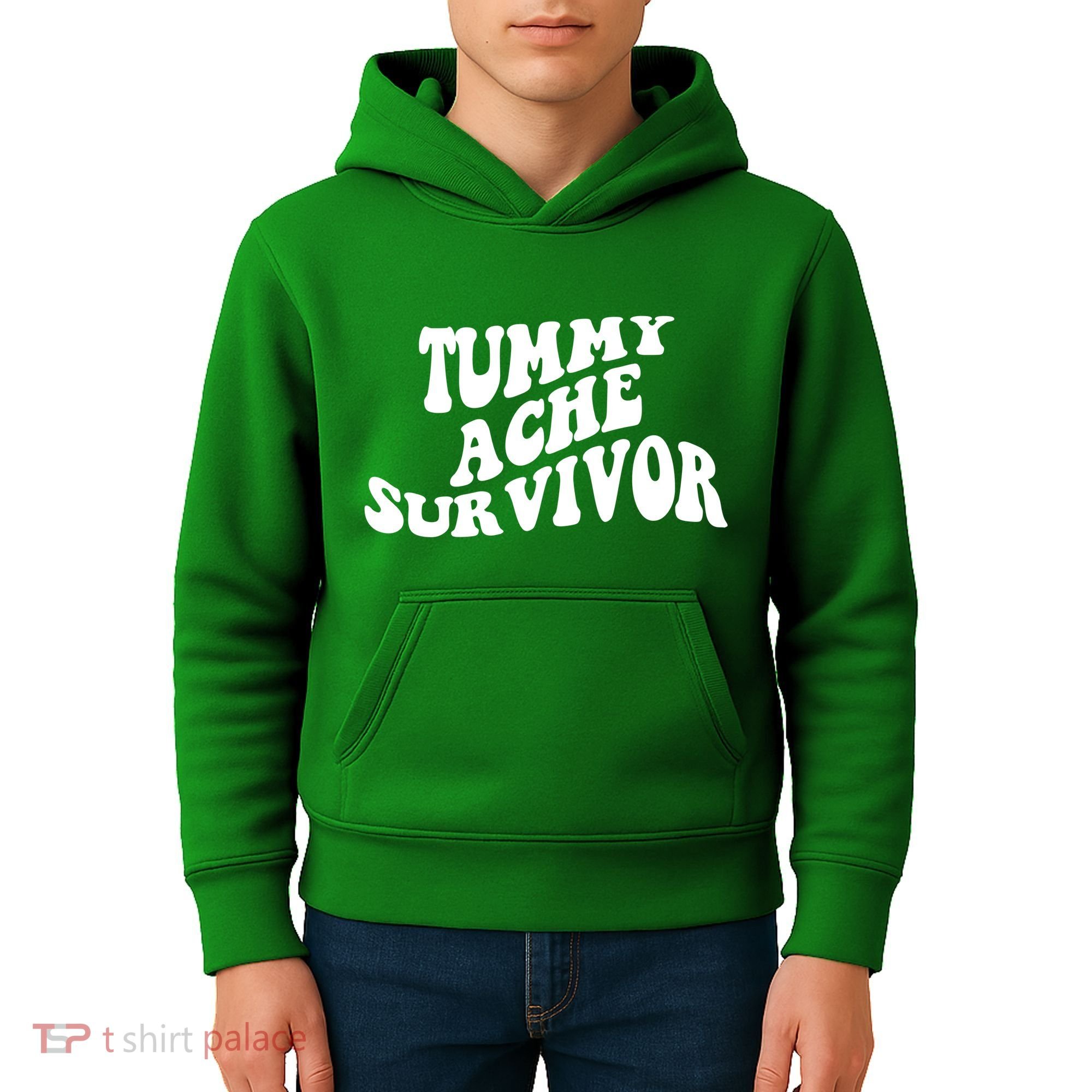 Tummy Ache Survivor Retro Kids Hoodie
