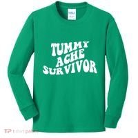 Tummy Ache Survivor Retro Kids Long Sleeve Shirt thumb 0