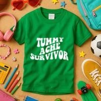 Tummy Ache Survivor Retro Kids T-Shirt thumb 3