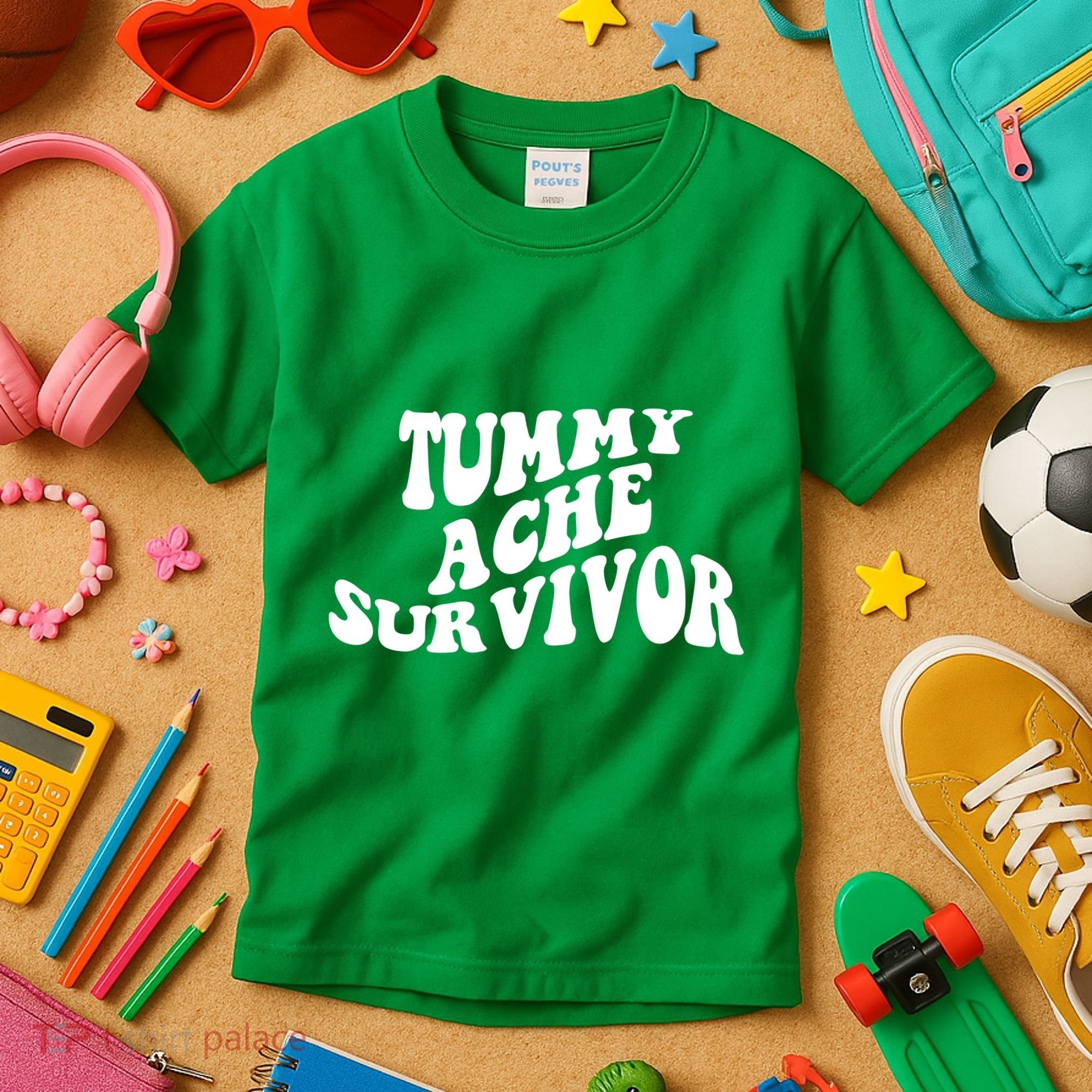 Tummy Ache Survivor Retro Kids T-Shirt