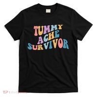Tummy Ache Survivor Colorful Retro T-Shirt thumb 0