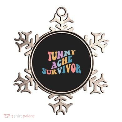 Tummy Ache Survivor Colorful Retro Ornament