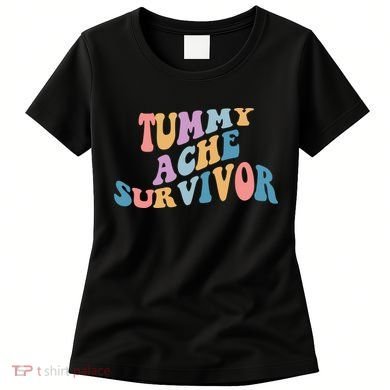 Tummy Ache Survivor Colorful Retro Women's T-Shirt