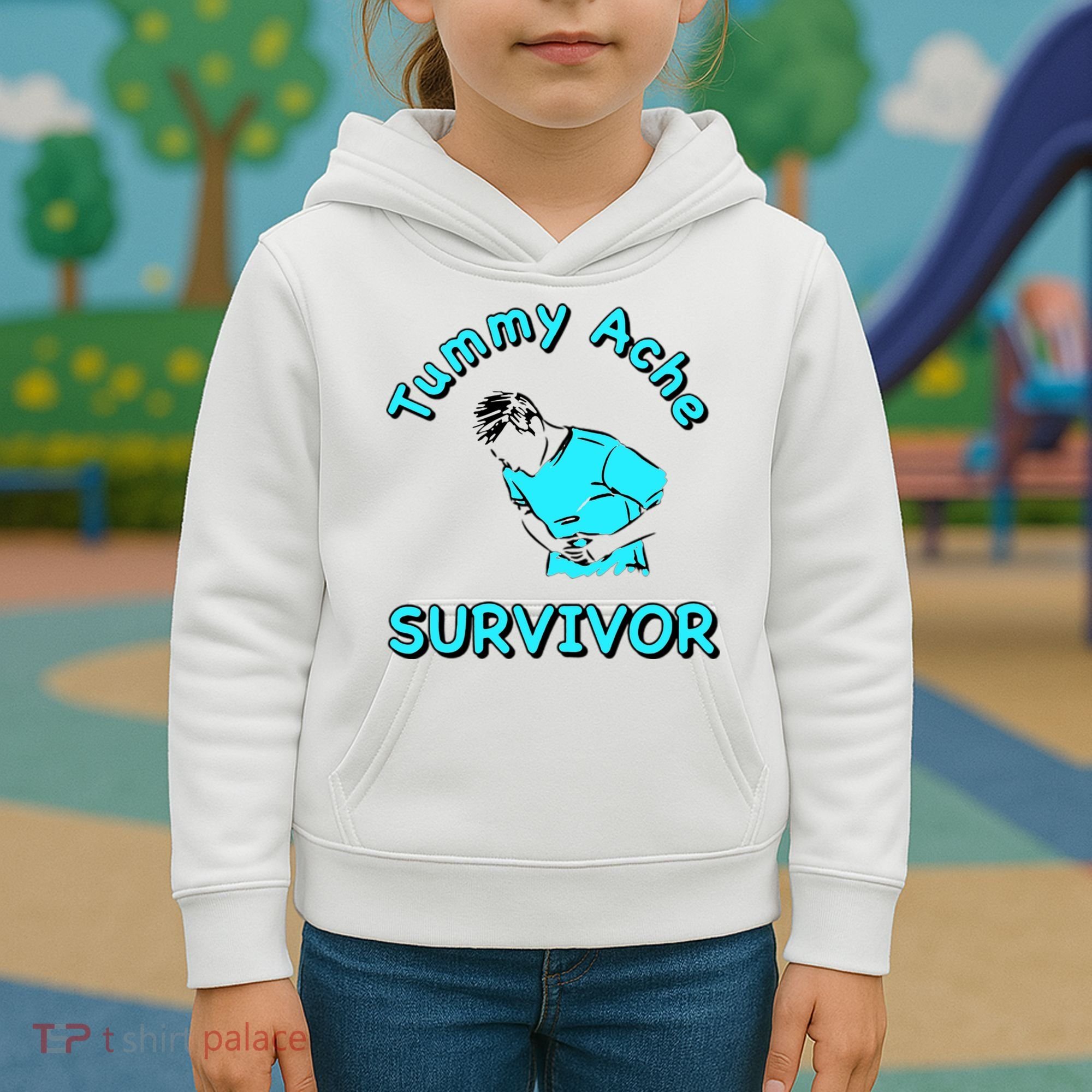 Tummy Ache Survivor Kids Hoodie