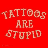 Tattoos Are Stupid Funny Sarcastic Tattoo Santa Hat thumb 1