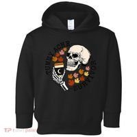 Tummy Ache Survivor Funny Skeleton Drinking Coffee In Autumn Fall Season Toddler Hoodie thumb 0