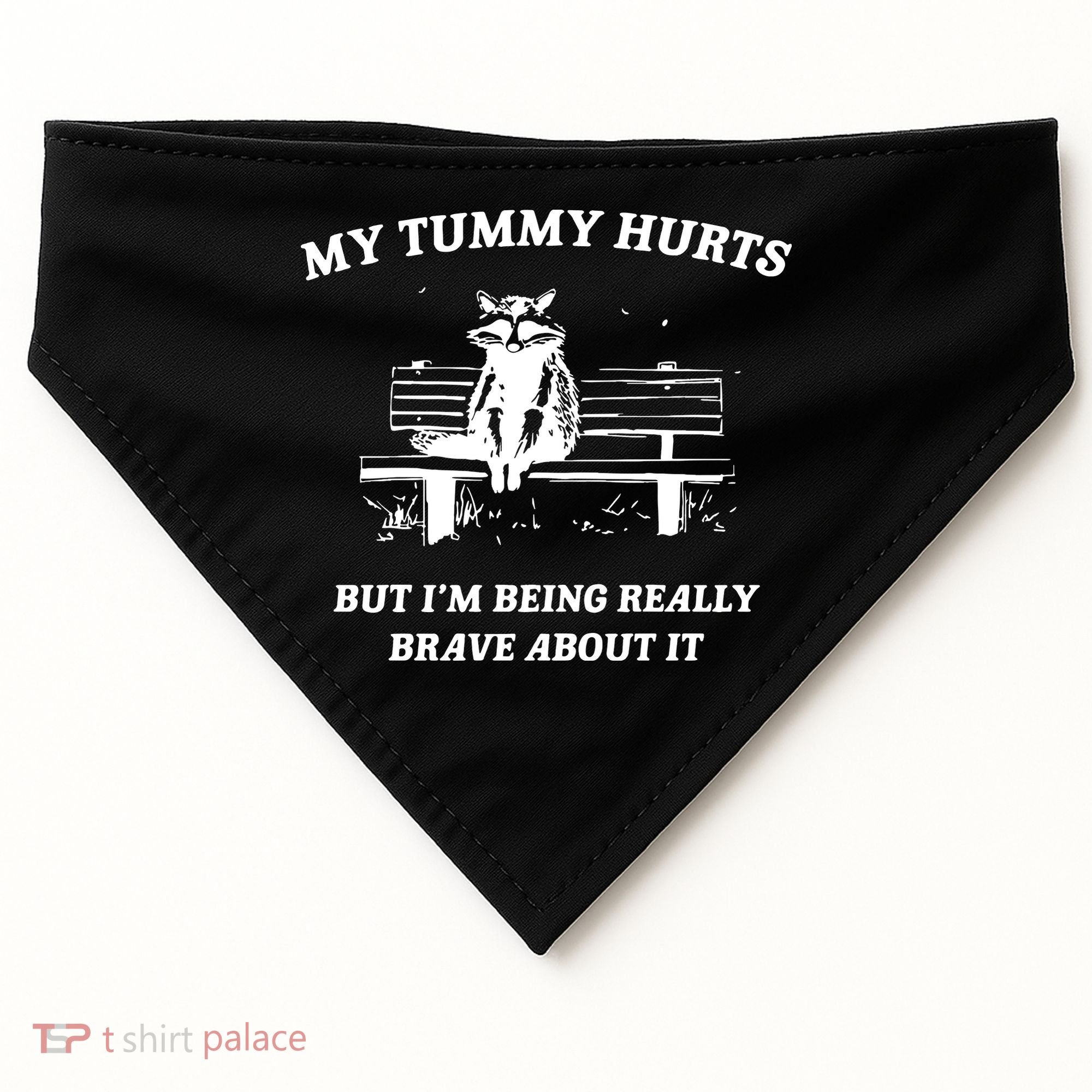 Tummy Ache Survivor Retro 90s USA-Made Doggie Bandana