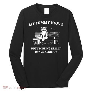 Tummy Ache Survivor Retro 90s Long Sleeve Shirt