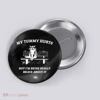 Tummy Ache Survivor Retro 90s Button thumb 0