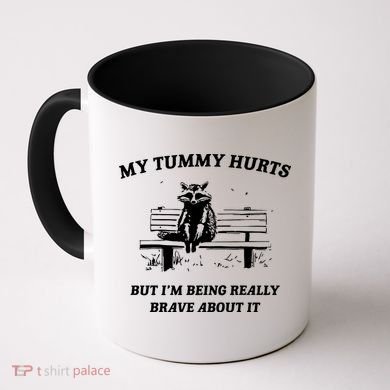 Tummy Ache Survivor Retro 90s Coffee Mug
