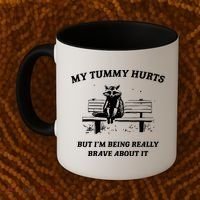 Tummy Ache Survivor Retro 90s Coffee Mug thumb 2