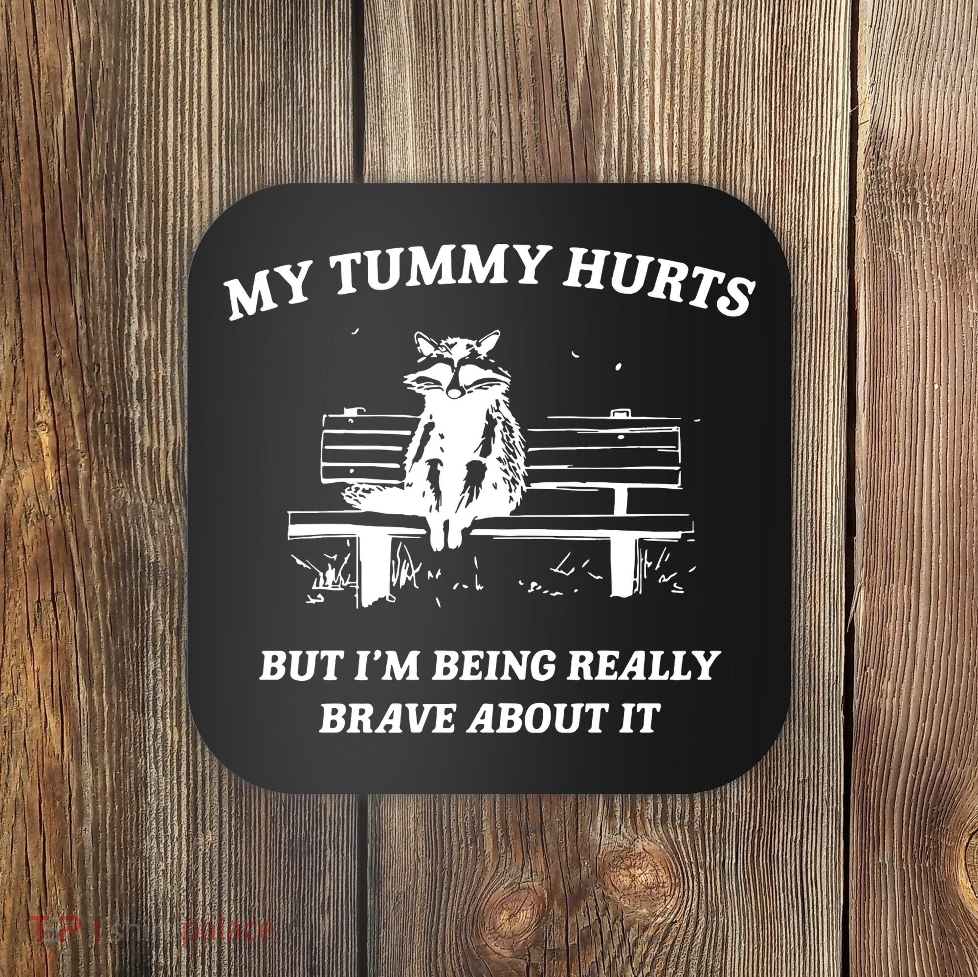 Tummy Ache Survivor Retro 90s Coaster