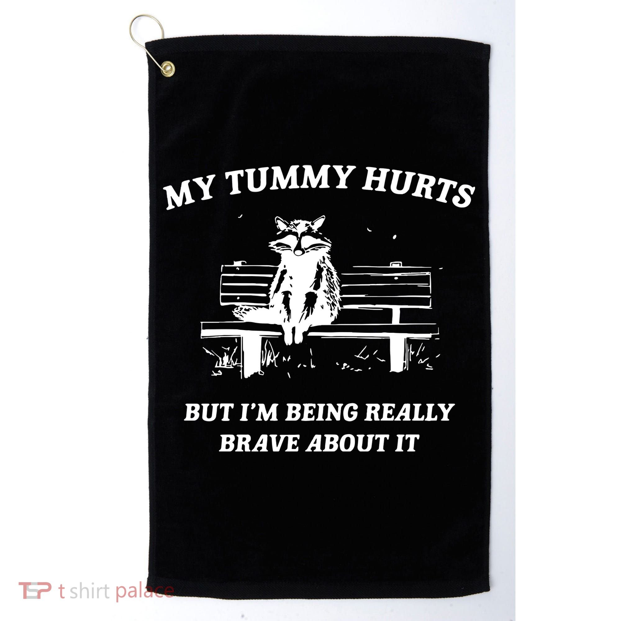 Tummy Ache Survivor Retro 90s Golf Towel
