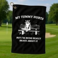 Tummy Ache Survivor Retro 90s Golf Towel thumb 1
