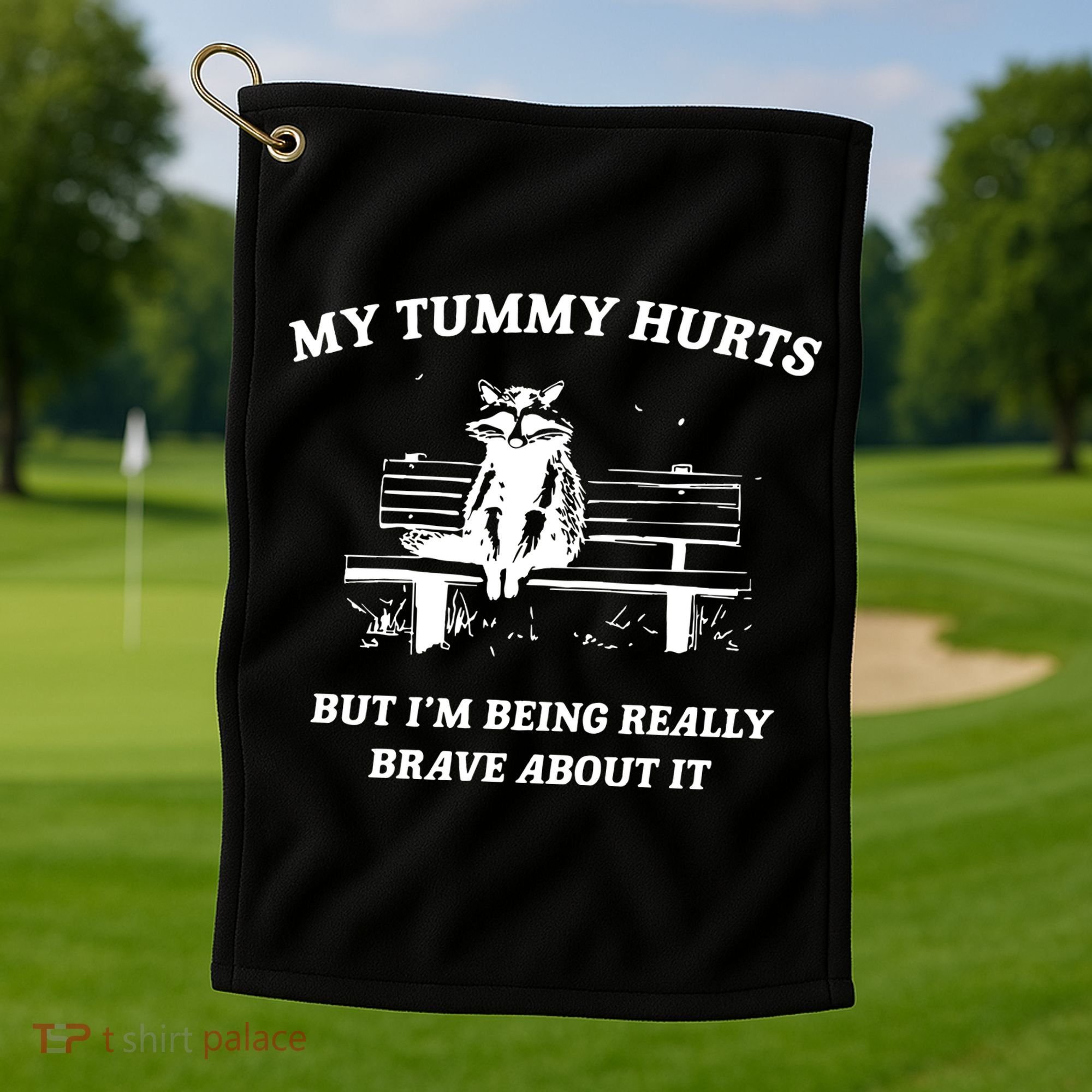 Tummy Ache Survivor Retro 90s Golf Towel