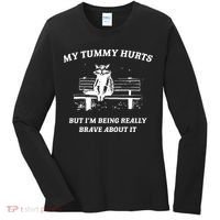 Tummy Ache Survivor Retro 90s Women's Long Sleeve Shirt thumb 0