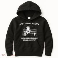 Tummy Ache Survivor Retro 90s Kids Hoodie thumb 0
