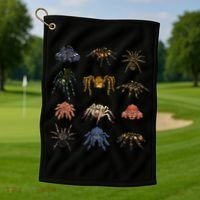 Tarantula Arthropod Spooky Halloween Arachnid Spider Golf Towel thumb 1