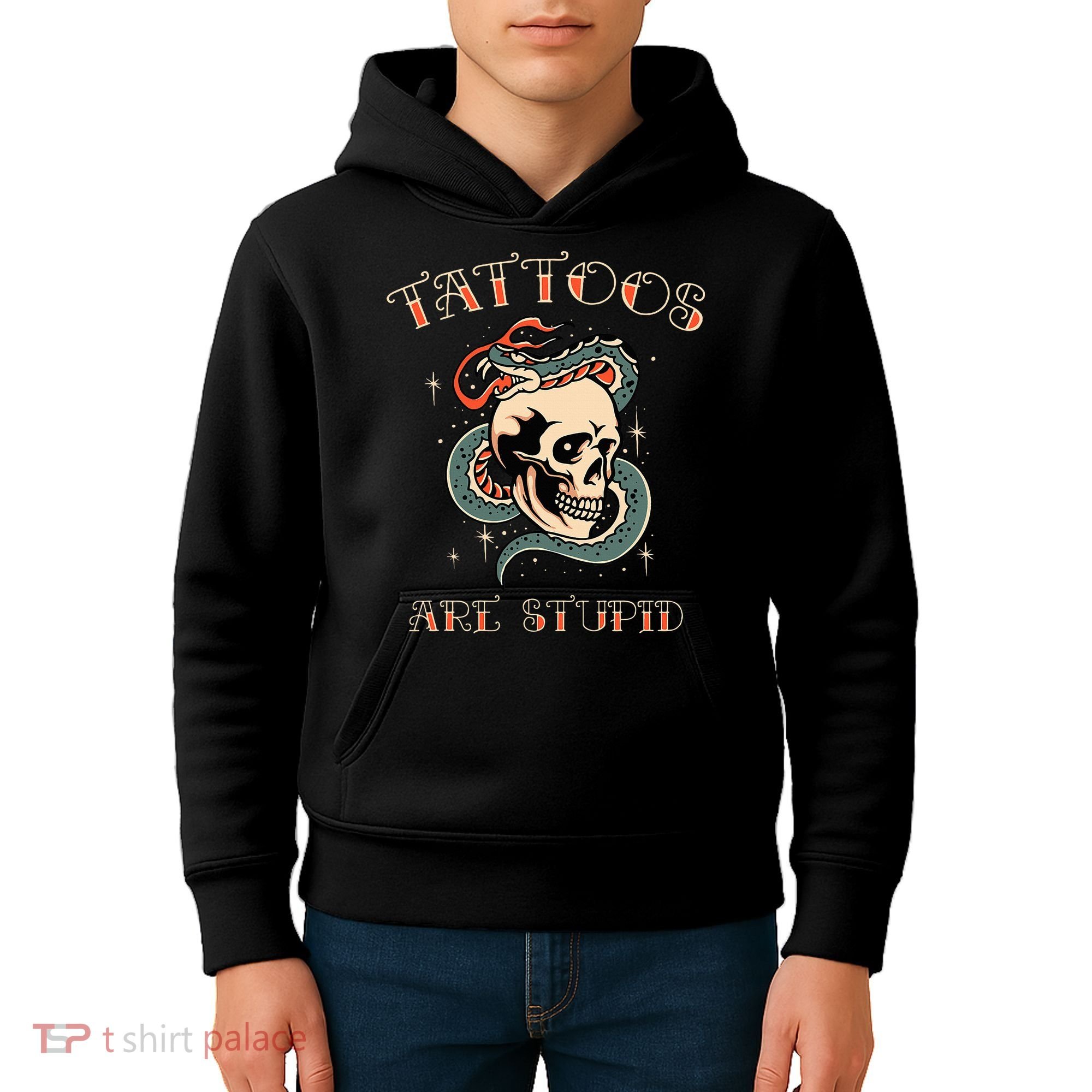 Tattoos Are Stupid Tattoo Artist Kids Hoodie