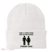 Thank A Straight Person Today For Your Existence Straight Pride Beanie thumb 0
