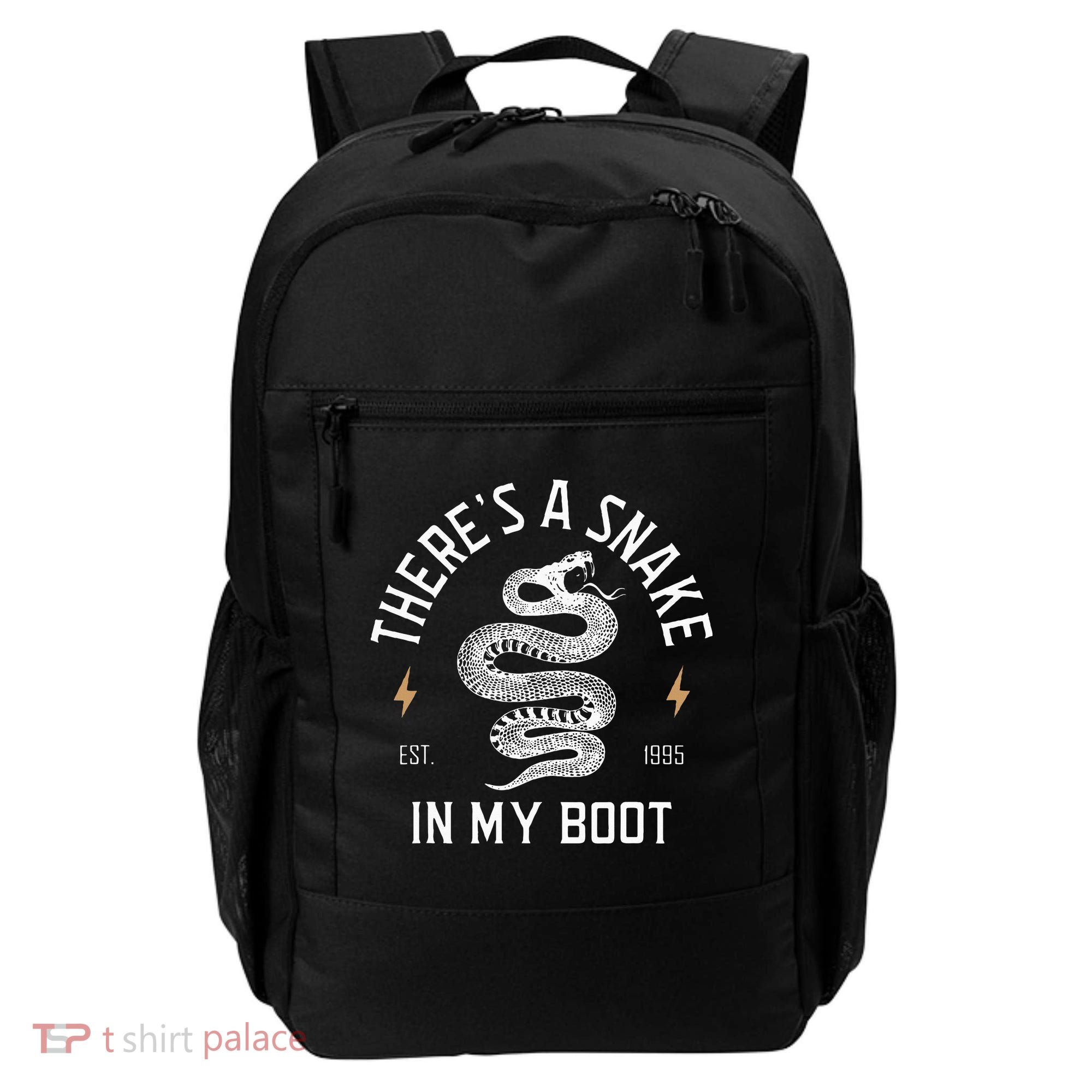 ThereS A Snake In My Boot Est 1995 Meme Funny Snake Backpack