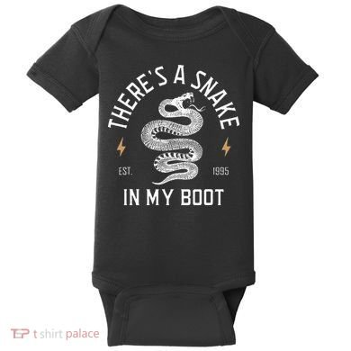 ThereS A Snake In My Boot Est 1995 Meme Funny Snake Baby Bodysuit
