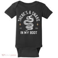 ThereS A Snake In My Boot Est 1995 Meme Funny Snake Baby Bodysuit thumb 0