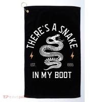 ThereS A Snake In My Boot Est 1995 Meme Funny Snake Golf Towel thumb 0