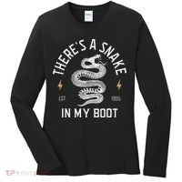 ThereS A Snake In My Boot Est 1995 Meme Funny Snake Women's Long Sleeve Shirt thumb 0