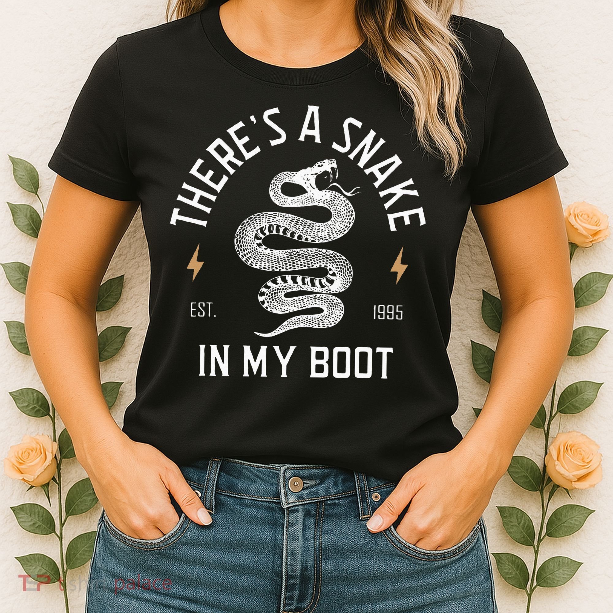 ThereS A Snake In My Boot Est 1995 Meme Funny Snake Women's T-Shirt