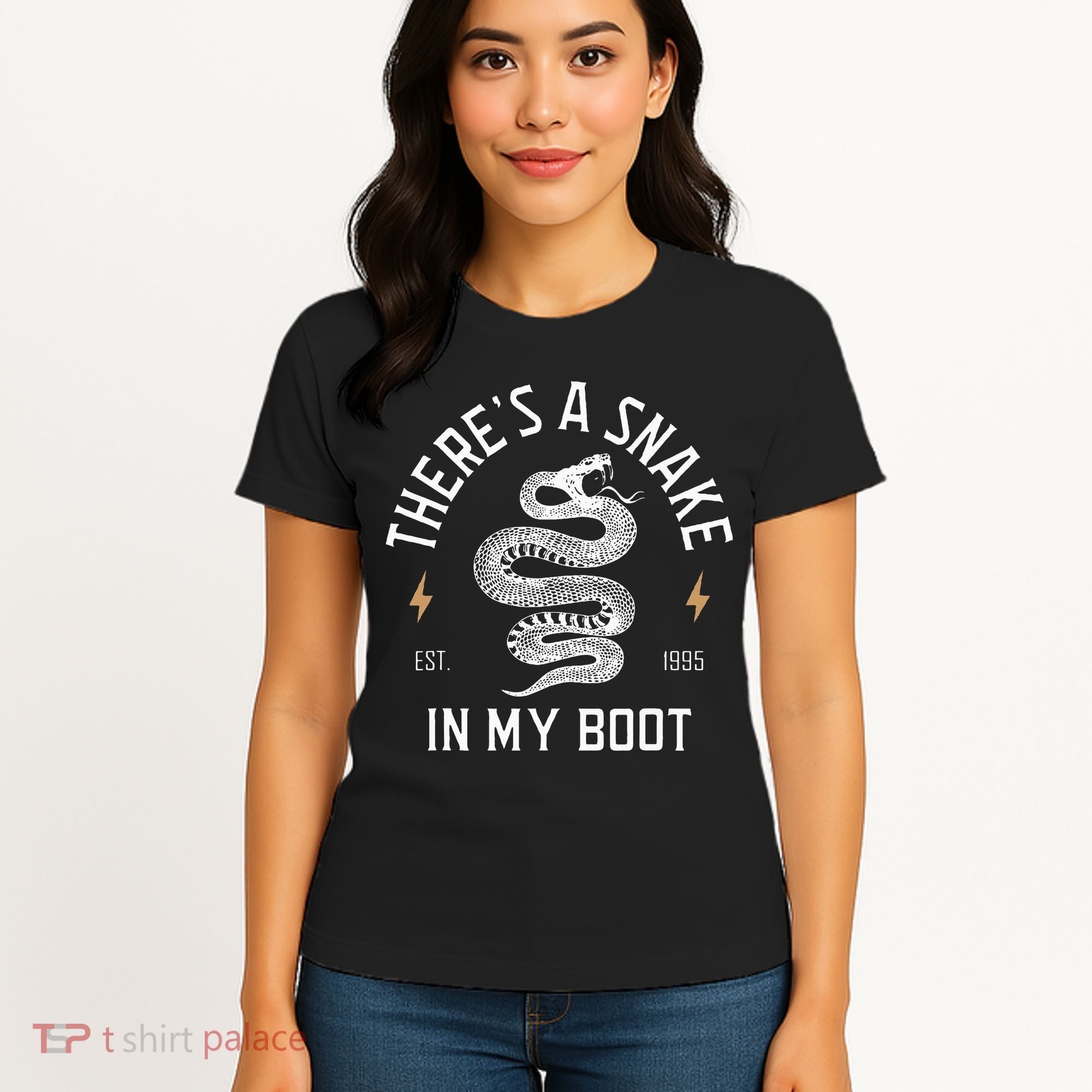 ThereS A Snake In My Boot Est 1995 Meme Funny Snake Women's T-Shirt