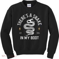 ThereS A Snake In My Boot Est 1995 Meme Funny Snake Kids Sweatshirt thumb 0