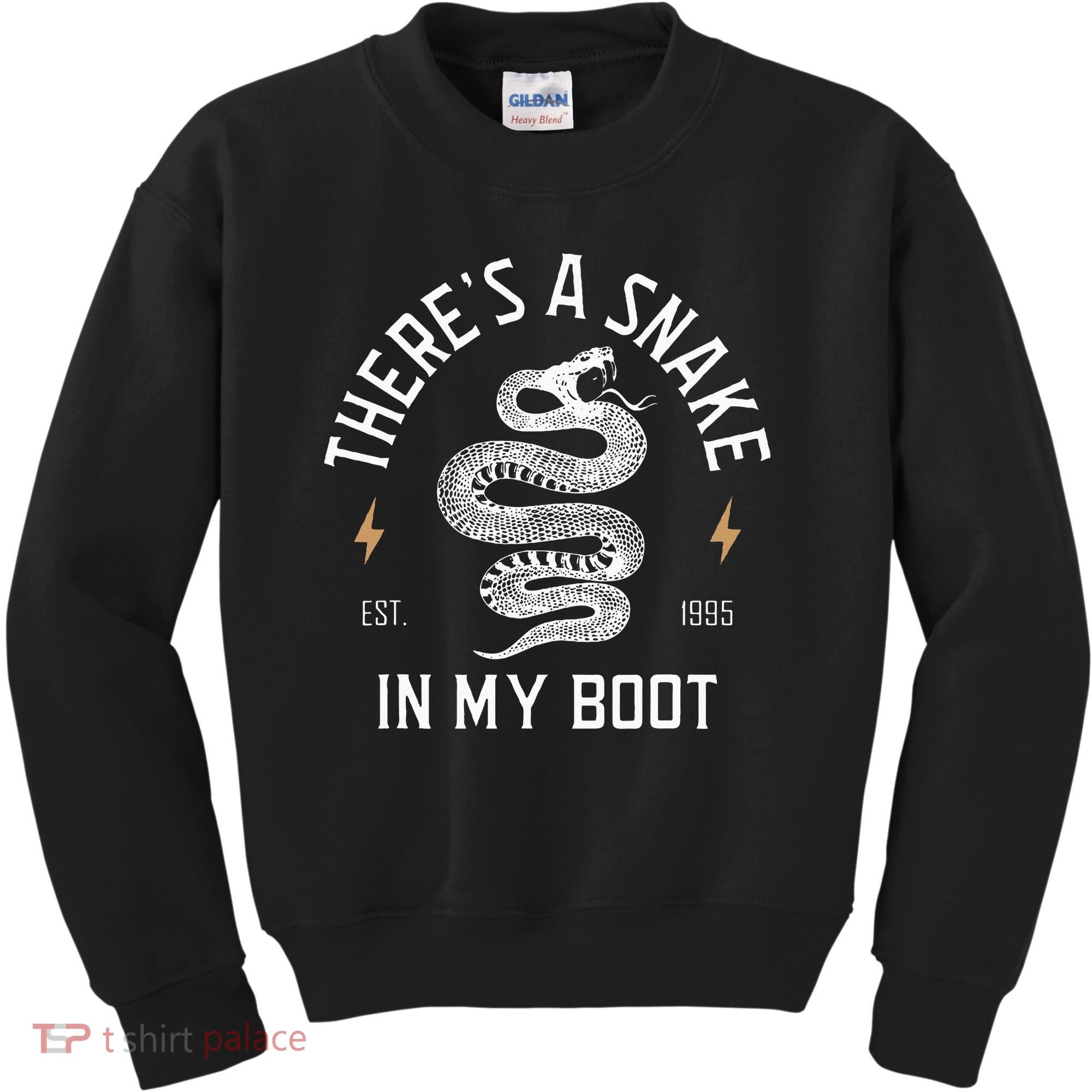 ThereS A Snake In My Boot Est 1995 Meme Funny Snake Kids Sweatshirt