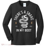 ThereS A Snake In My Boot Est 1995 Meme Funny Snake Kids Long Sleeve Shirt thumb 0