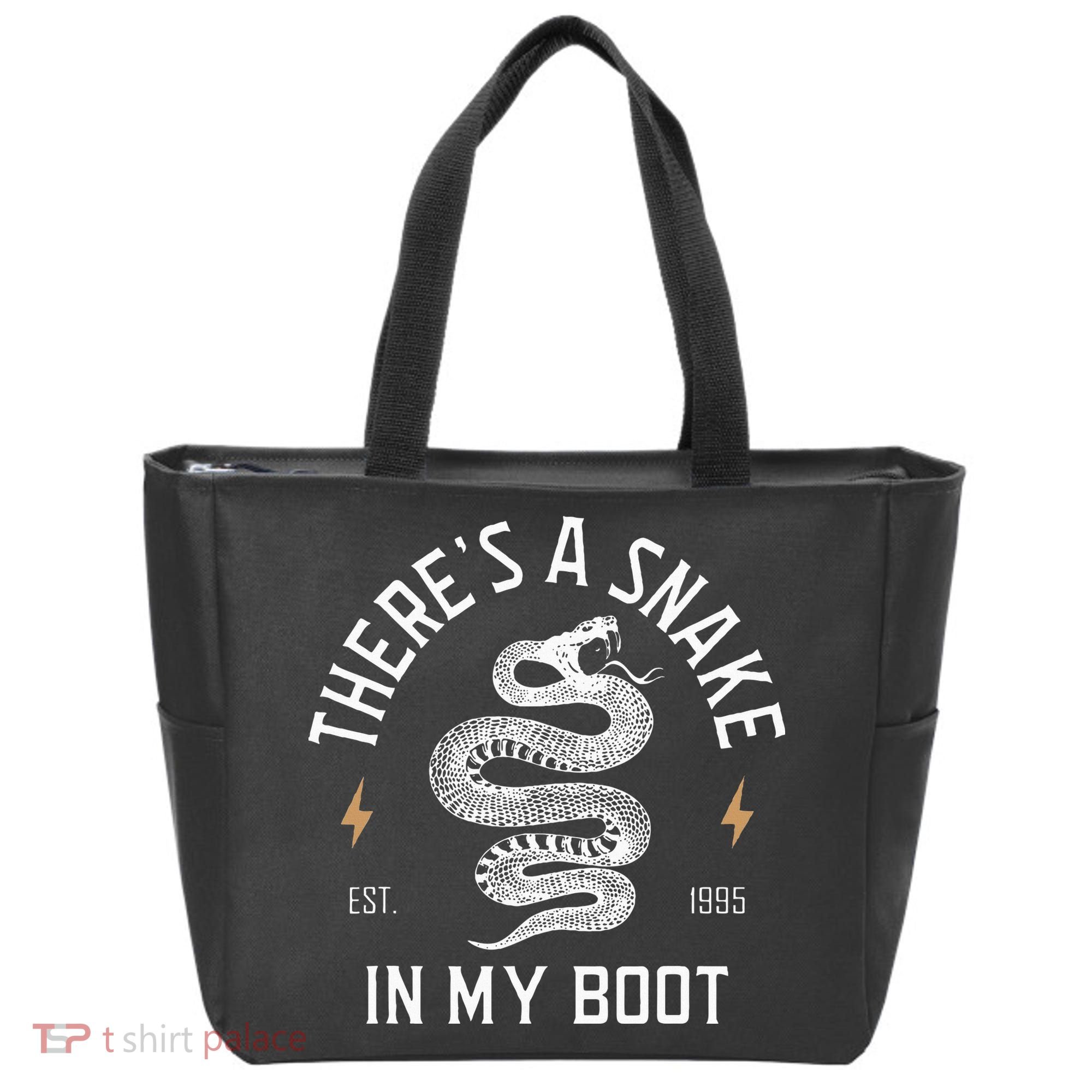 ThereS A Snake In My Boot Est 1995 Meme Funny Snake Tote Bag