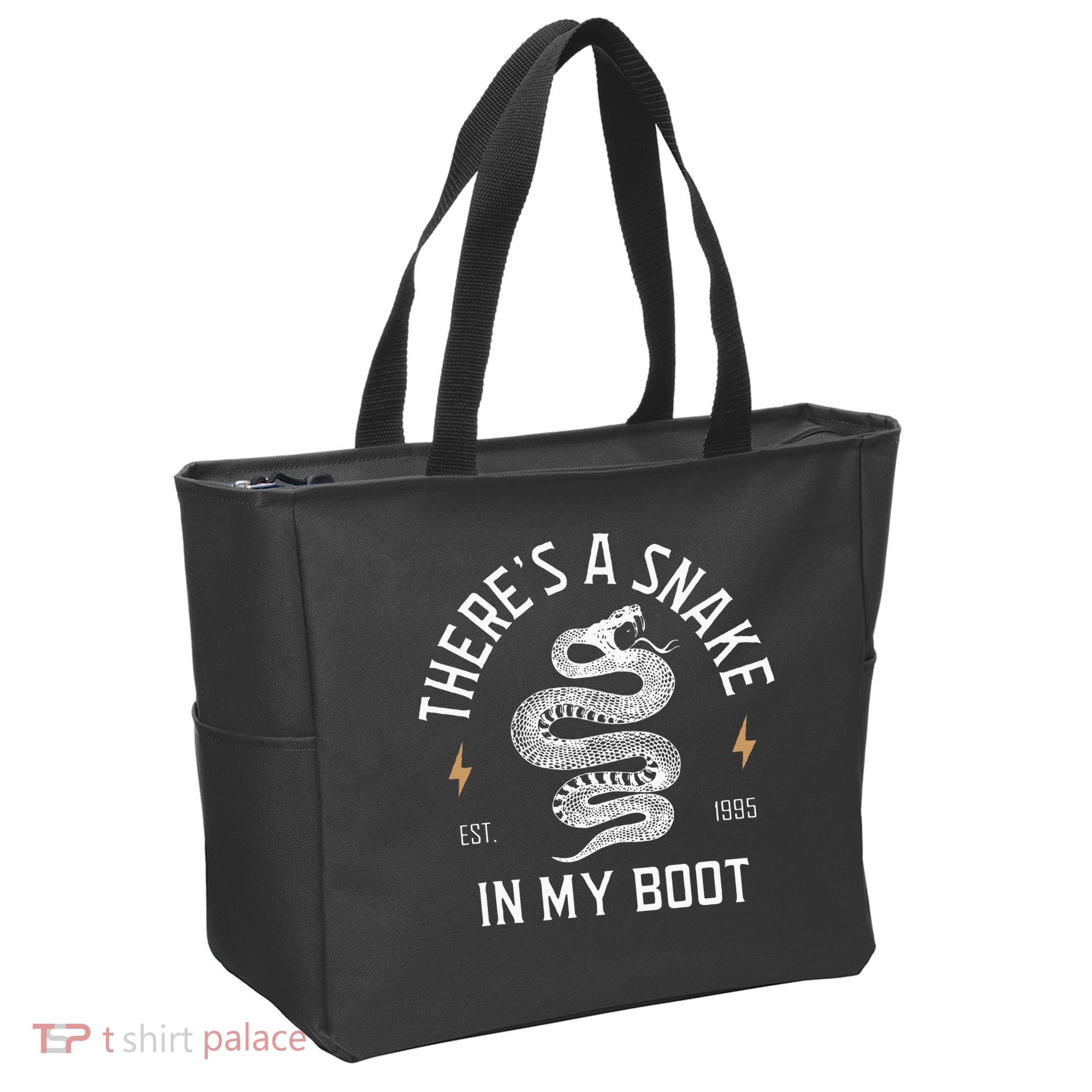 ThereS A Snake In My Boot Est 1995 Meme Funny Snake Tote Bag