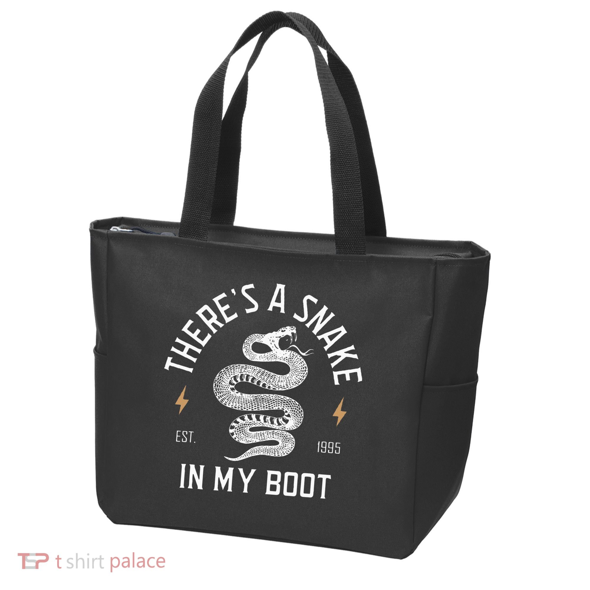 ThereS A Snake In My Boot Est 1995 Meme Funny Snake Tote Bag