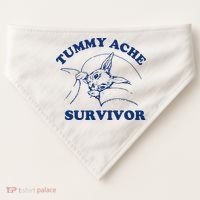 Tummy Ache Survivor USA-Made Doggie Bandana thumb 0