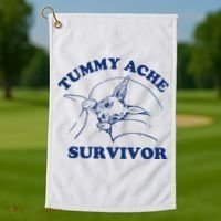 Tummy Ache Survivor Golf Towel thumb 1