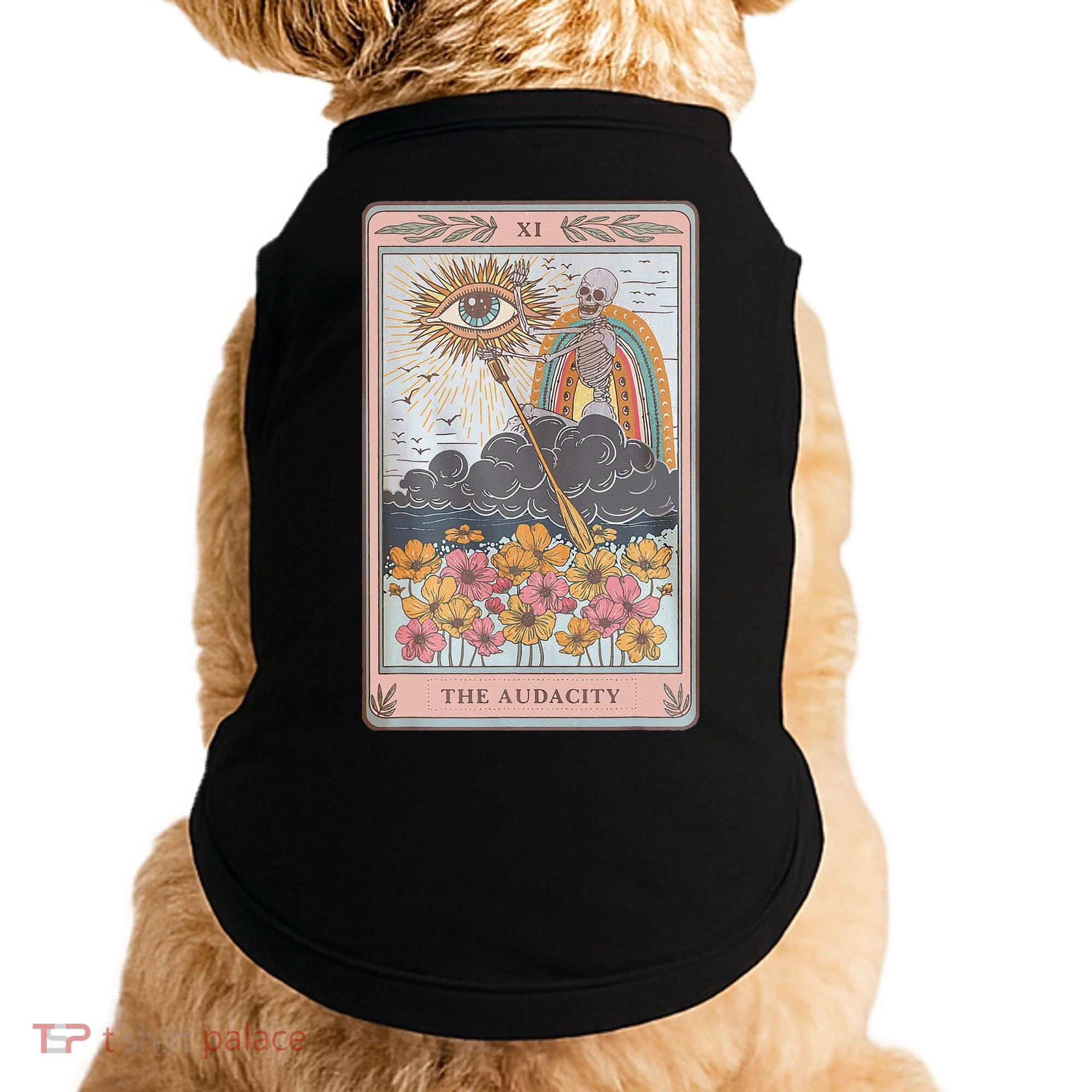The Audacity Skeleton Tarot Card Sun Eye Aesthetic Doggie Tank