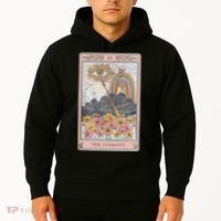 The Audacity Skeleton Tarot Card Sun Eye Aesthetic Hoodie thumb 2