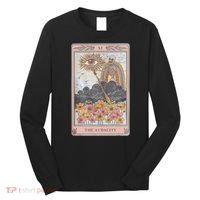 The Audacity Skeleton Tarot Card Sun Eye Aesthetic Long Sleeve Shirt thumb 0