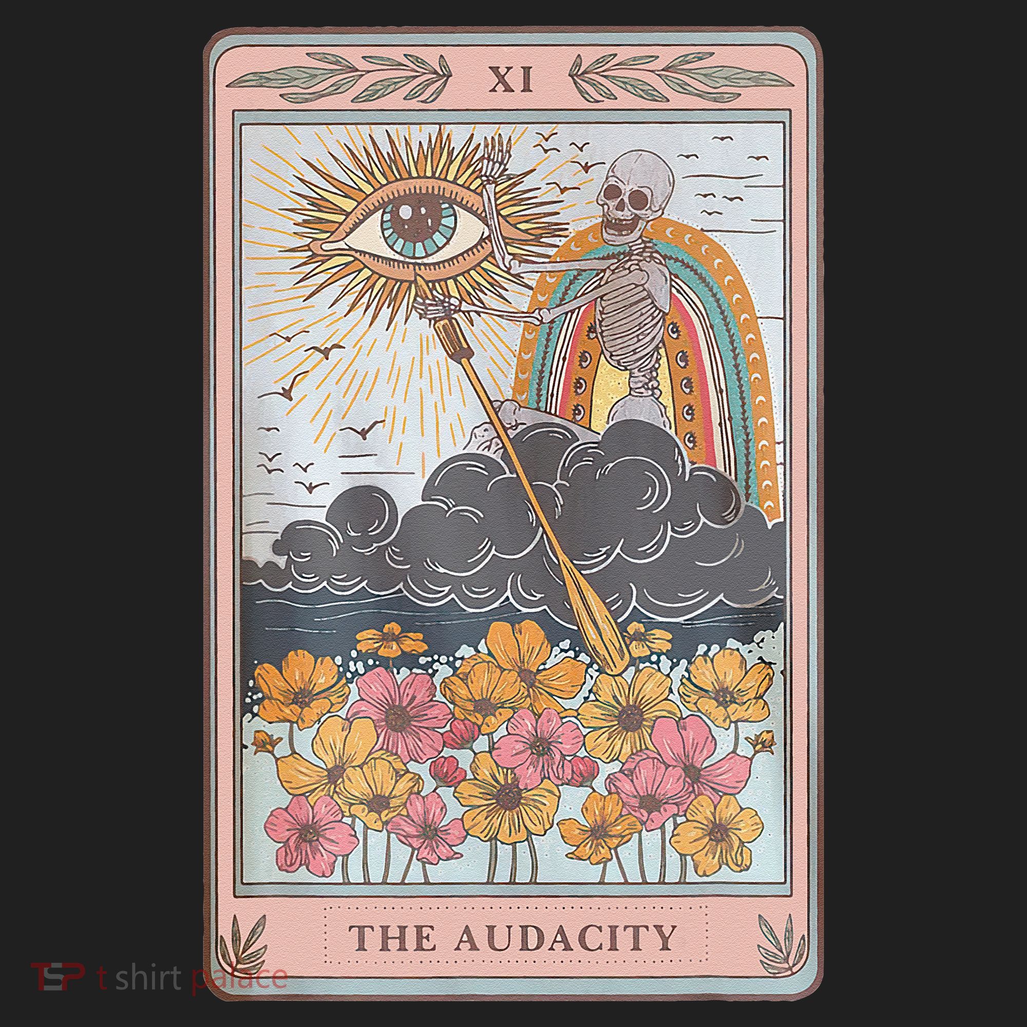 The Audacity Skeleton Tarot Card Sun Eye Aesthetic Beanie