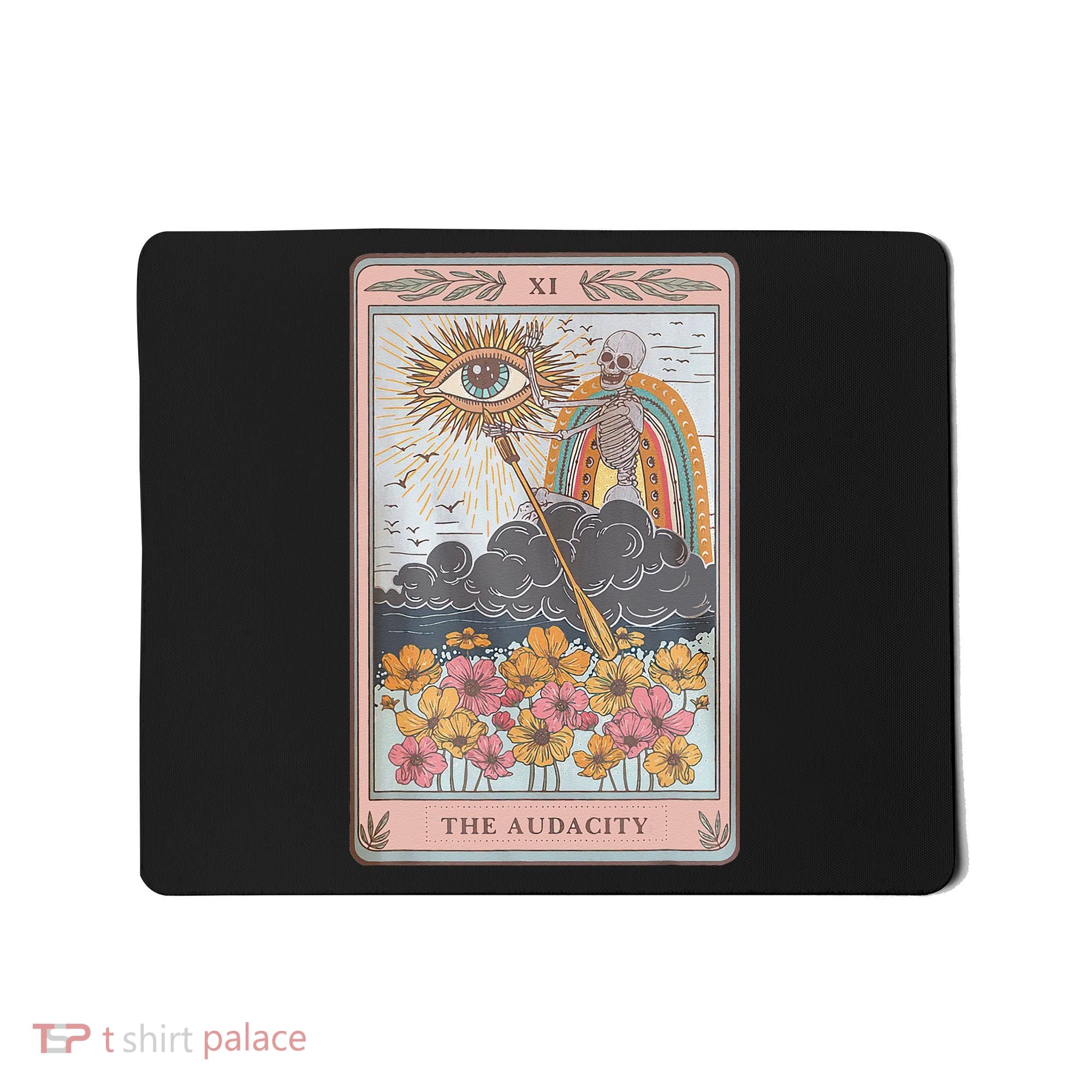 The Audacity Skeleton Tarot Card Sun Eye Aesthetic Mousepad