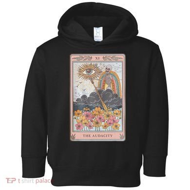 The Audacity Skeleton Tarot Card Sun Eye Aesthetic Toddler Hoodie