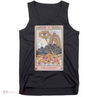 The Audacity Skeleton Tarot Card Sun Eye Aesthetic Tank Top thumb 0