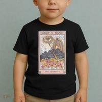 The Audacity Skeleton Tarot Card Sun Eye Aesthetic Toddler T-Shirt thumb 2